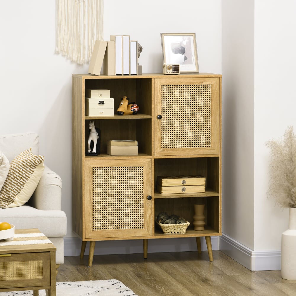 Bibliothèque 2 portes 4 niches style bohème chic - Maisons du Monde