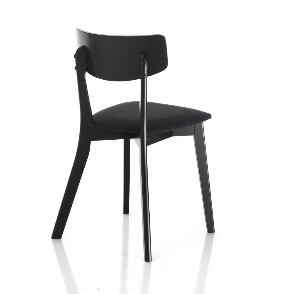 Set 2 sedie in tessuto nere cm. H.80 x l.44 x p.47 -