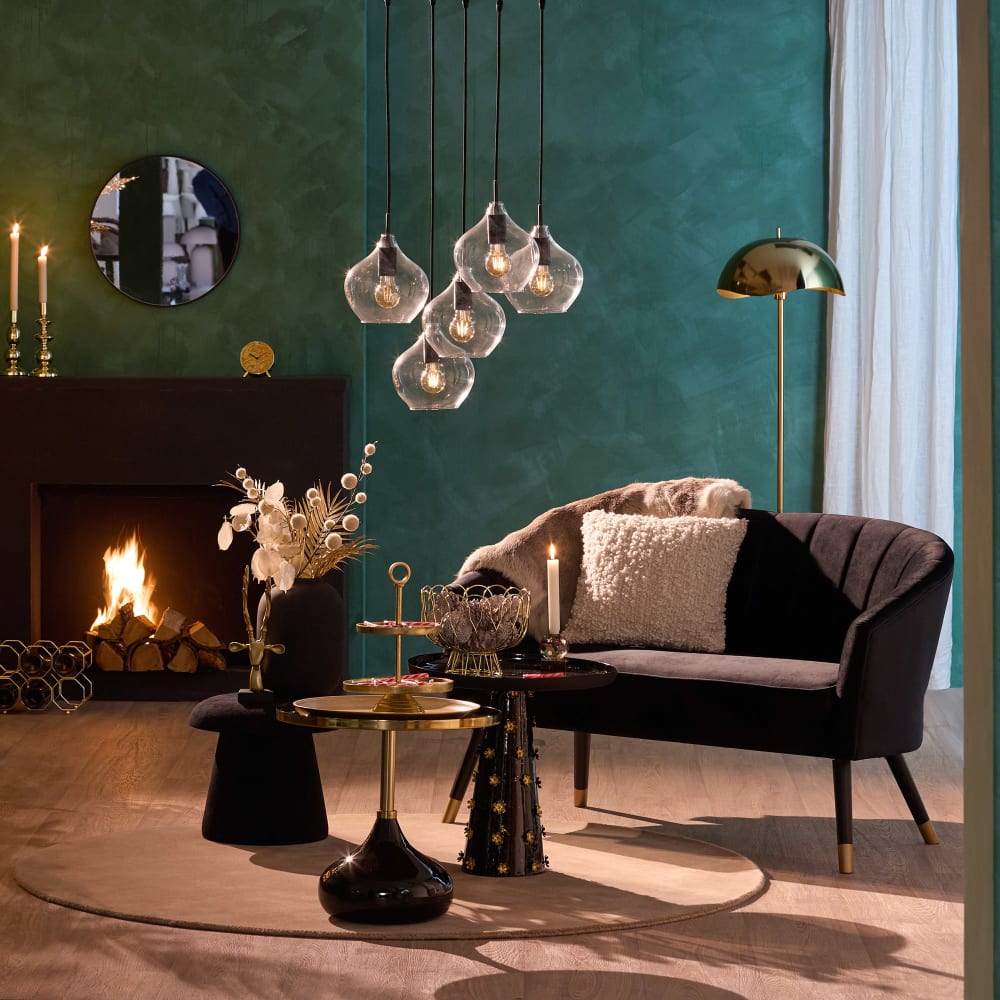 Suspension bronze verre ø61cm — vue 3
