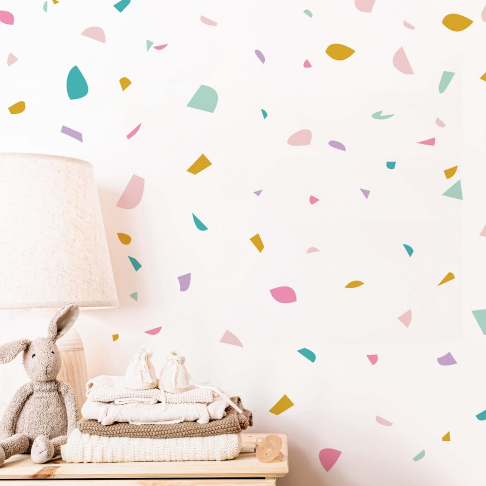 Stickers muraux en vinyle terrazzo rose et lilas - Maisons du Monde