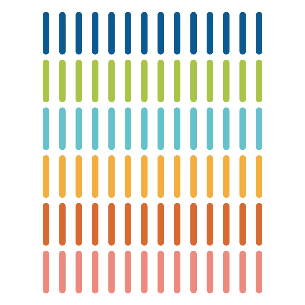 Stickers muraux en vinyle confettis multicolore