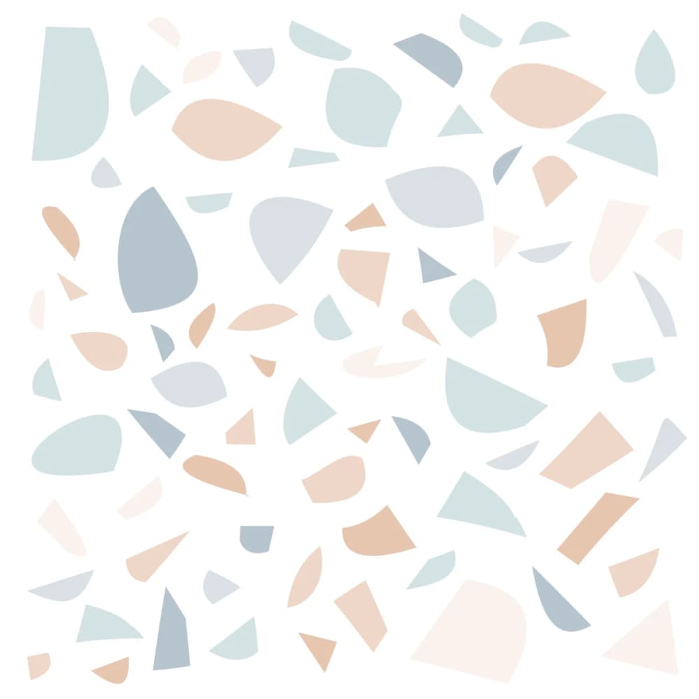 Decochic Selbstklebende Vinylaufkleber mit Terrazzo-Muster, blau und beige Pva - Polyvinylacetat Kinder