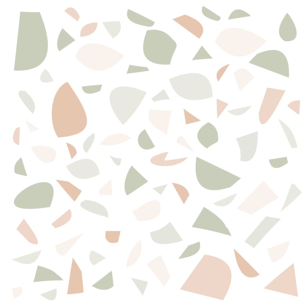 Decochic Selbstklebende Vinylaufkleber mit Terrazzo-Muster, grün und beige Pva - Polyvinylacetat Kinder