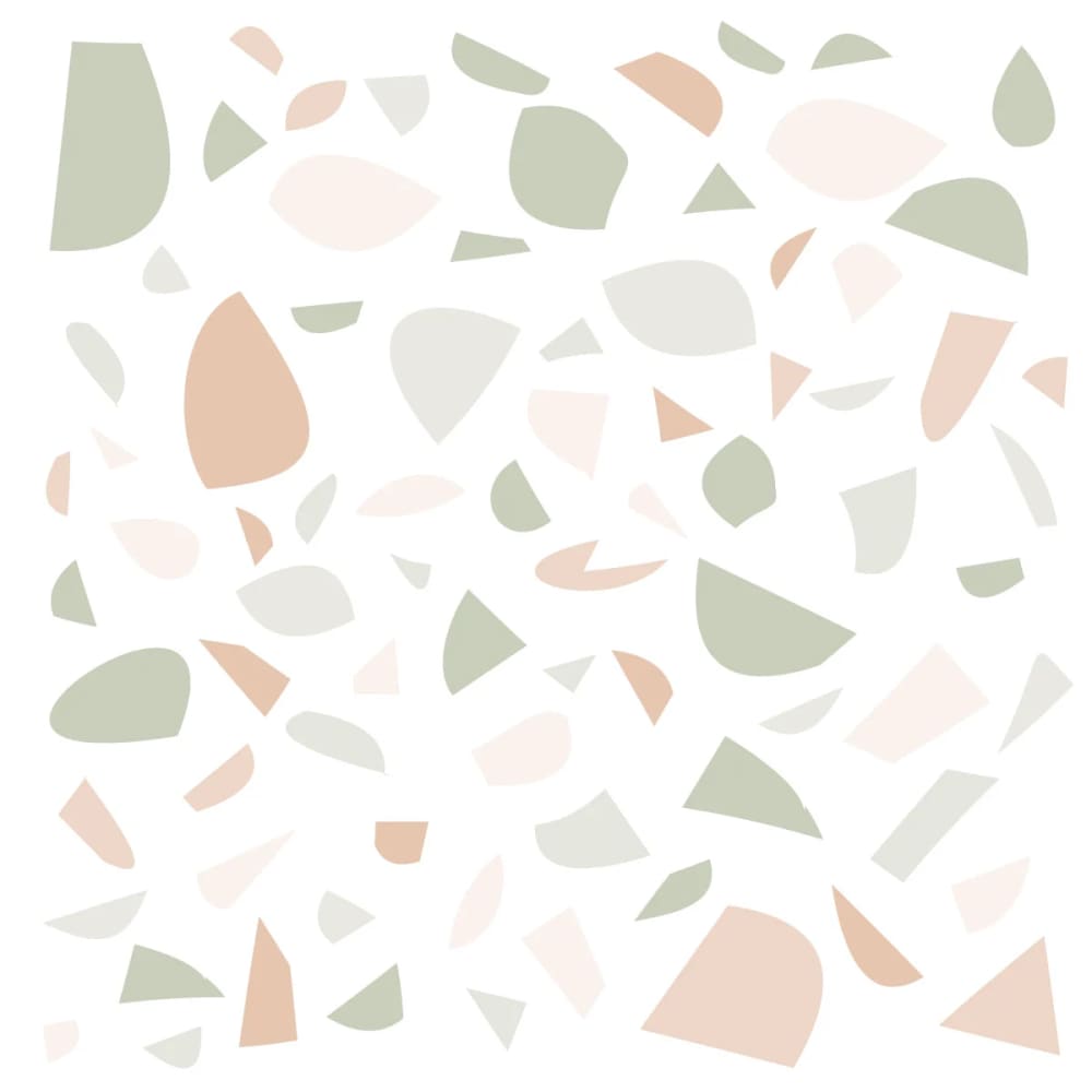 Vinilos decorativos adhesivos piedras para pared verde y beige