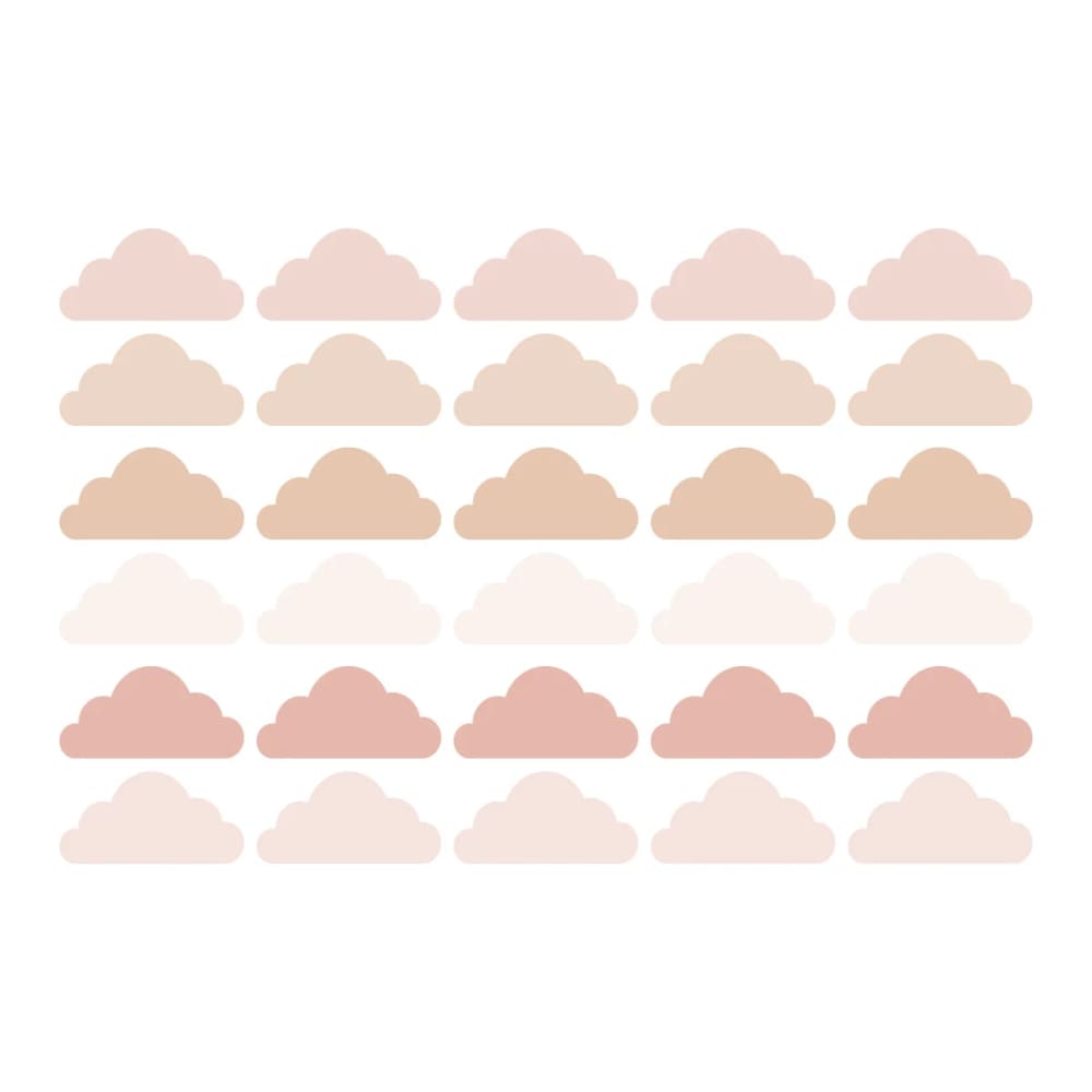 Vinilos decorativos adhesivos nubes rose y beige