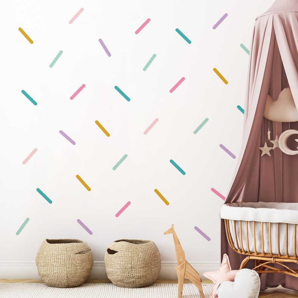 Vinilos decorativos adhesivos infantiles rosa y lila - Maisons du Monde