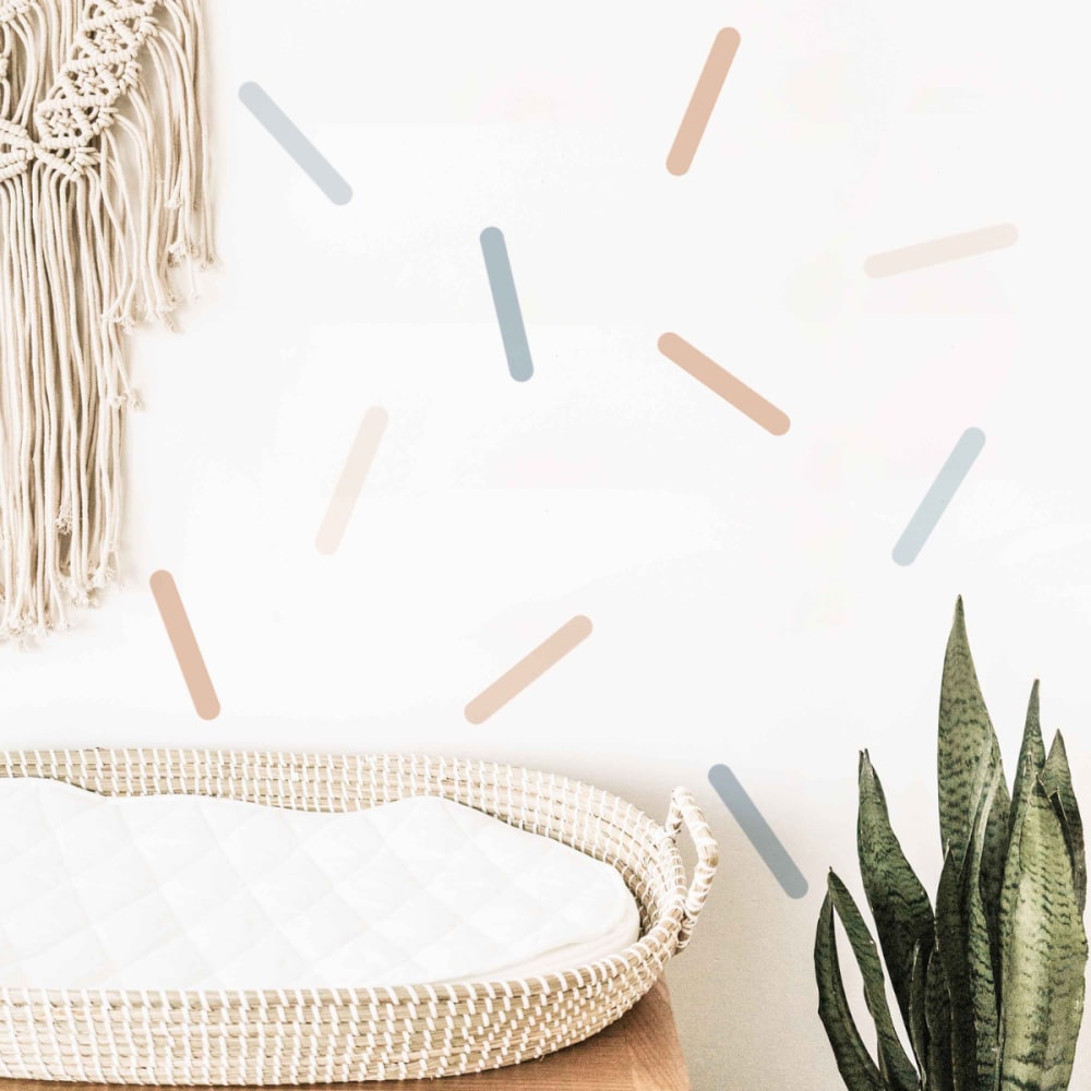 Stickers muraux en vinyle confettis bleu et beige - Maisons du Monde