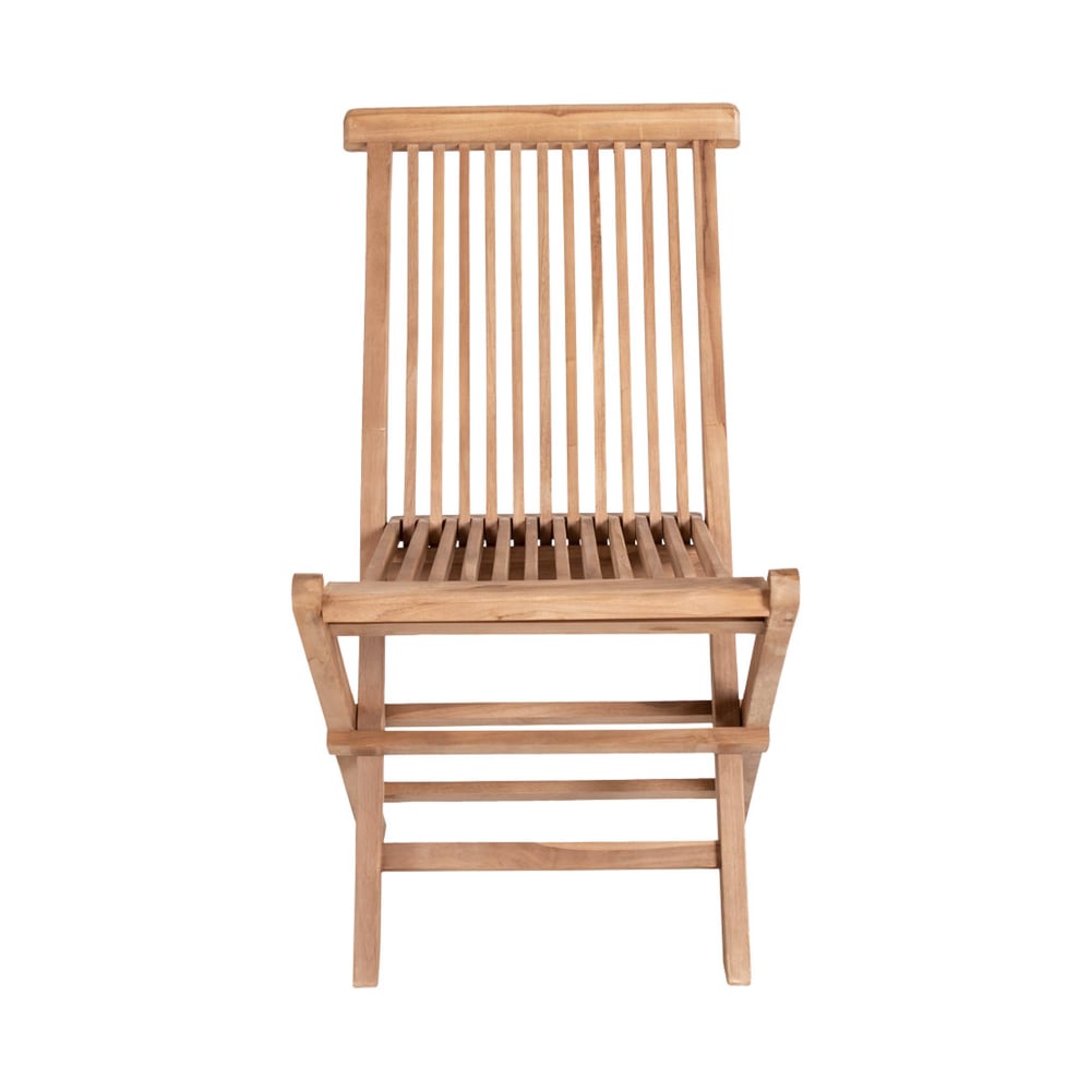 MAISON ET STYLES Couleur : naturelMatière : teckDimensions (Lxlxh) : 46 x 62 x 89 cmHauteur d'assise : 45 cmPoids : 6 kg par chaiseLivré prêt à monter