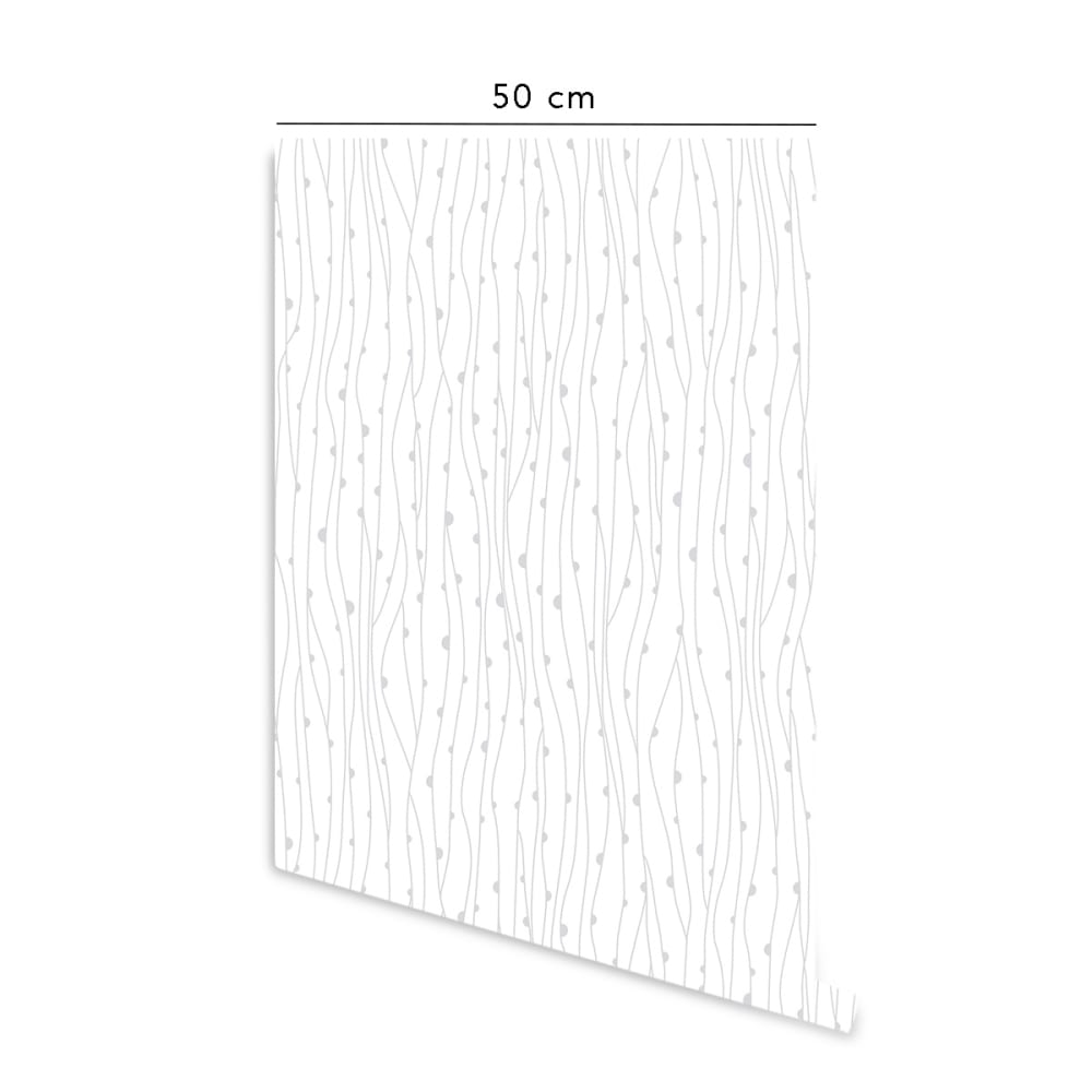 Papier peint vinyle adhésif nature gris cendré 50x300 cm — vue 3