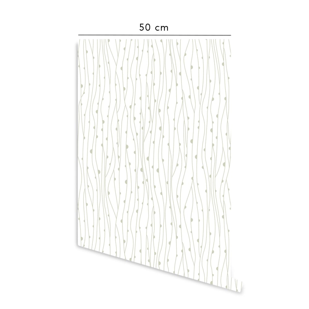 Papier peint vinyle adhésif nature sauge 50x300 cm — vue 3