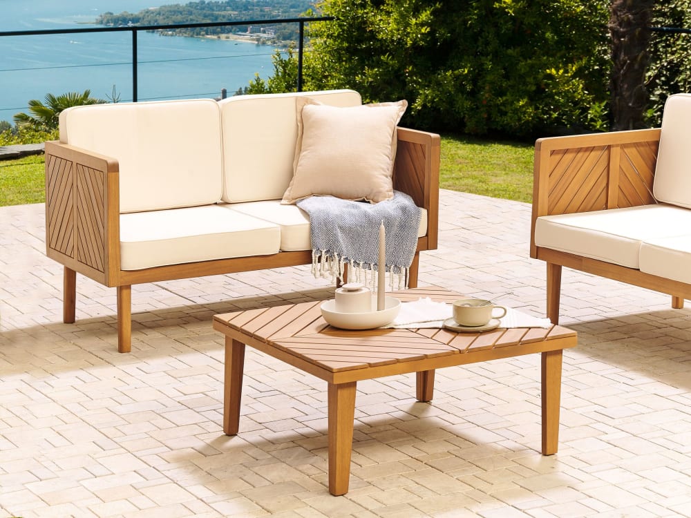 Outdoor Couchtisch aus Holz, braun - Maisons Du Monde