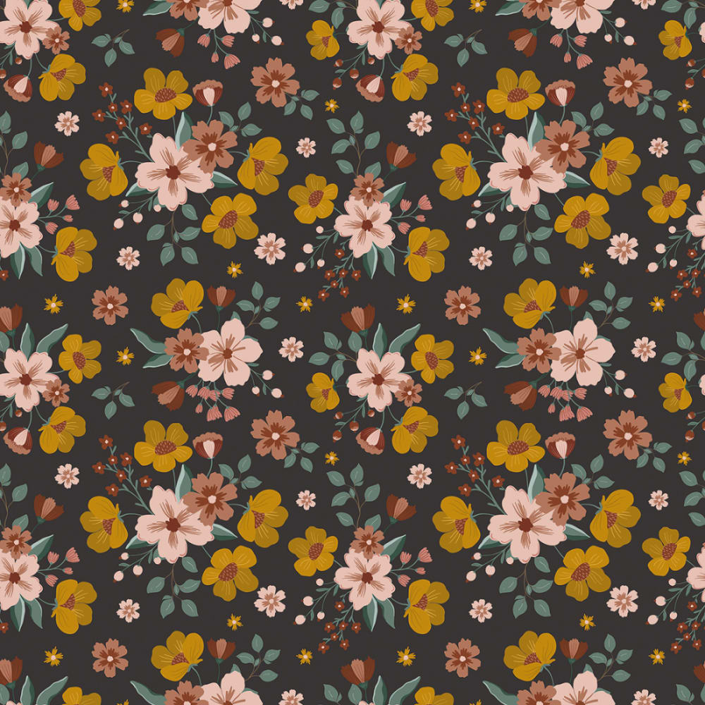 Papier peint enfant motif bouquet en papier multicolore 50 cm x 10 m (Lilipinso) - Image 1