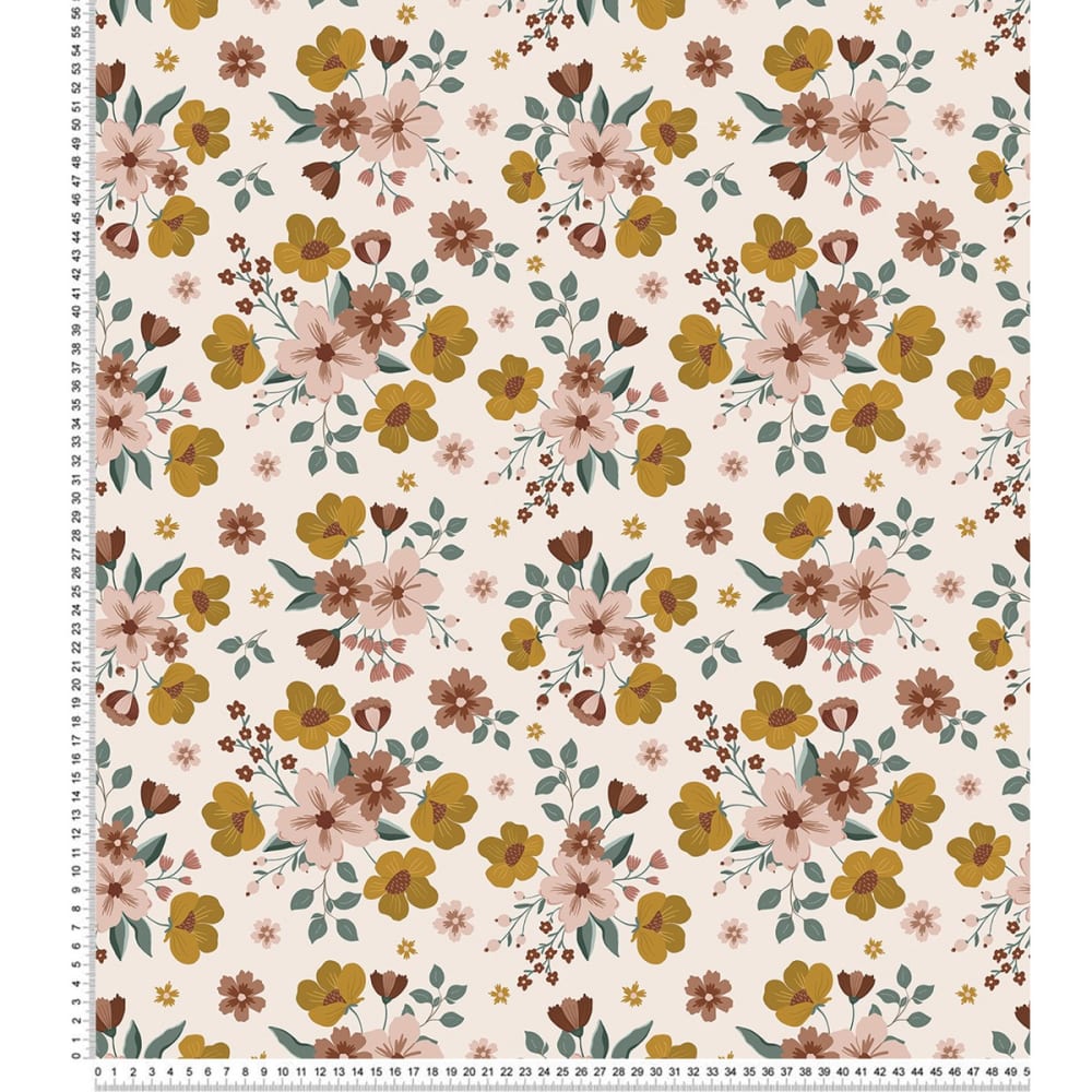 Papier peint enfant motif bouquet en papier multicolore 50 cm x 10 m (Lilipinso) - Image 2