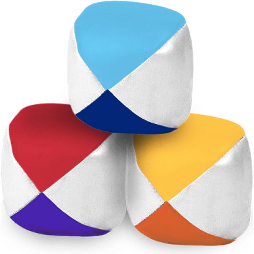 Vilac Set de 3 balles de jonglage style contemporain Bleu Bois - 7x17x7cm