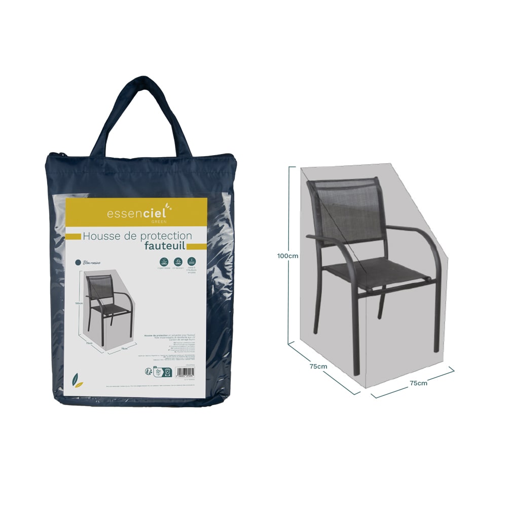 Housse De Protection Fauteuil Bleu Marine - Polyester - Maisons du Monde