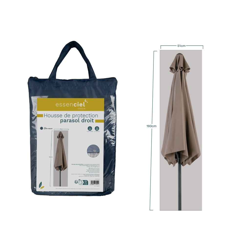 Housse De Protection Parasol Droit Bleu Marine - Polyester - Maisons du Monde