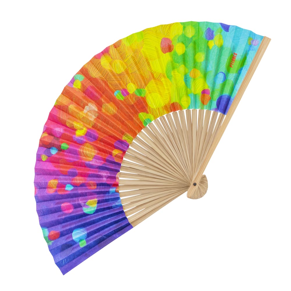 Eventail en papier et bambou multicolore bambou 23 x 2,8 x 1,2 cm Eventail en papier et bambou multicolore bambou 23 x 2,8 x 1,2 cm