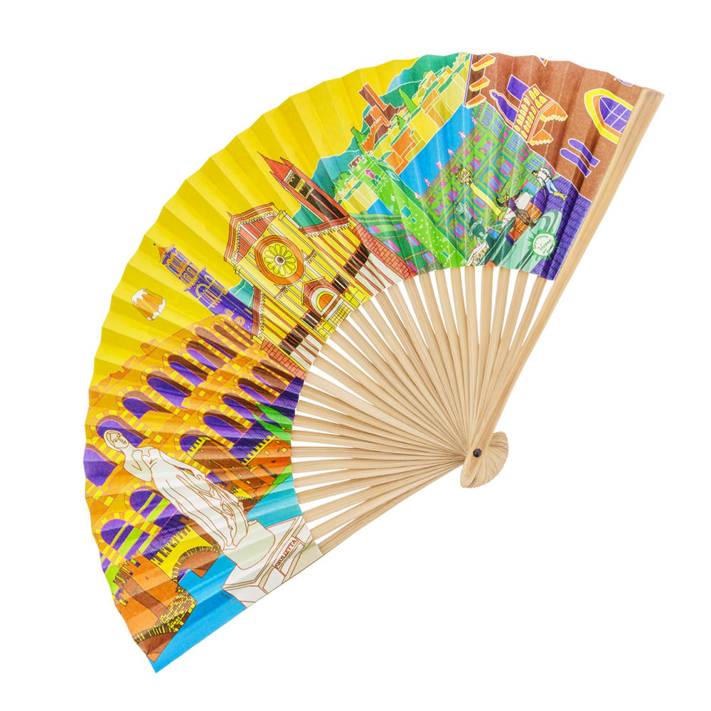 Eventail en papier et bambou bambou 23 x 2,8 x 1,2 cm Eventail en papier et bambou bambou 23 x 2,8 x 1,2 cm