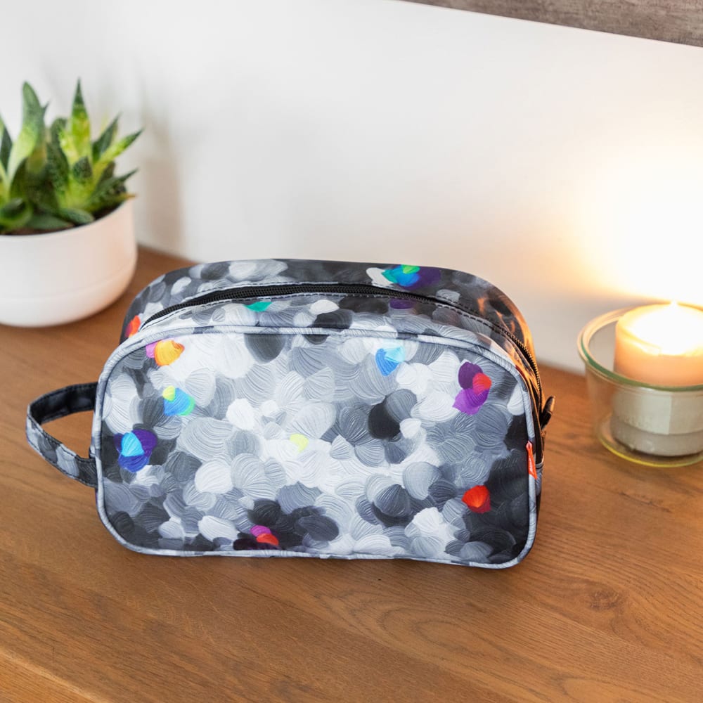 Trousse de toilette noir polyester 26 x 15 x 10 cm - Maisons du Monde