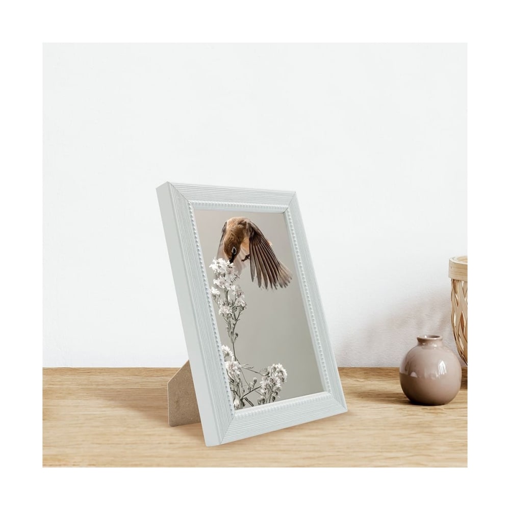 Cadre photo gris clair 10x15 cm bois massif fsc — vue 3