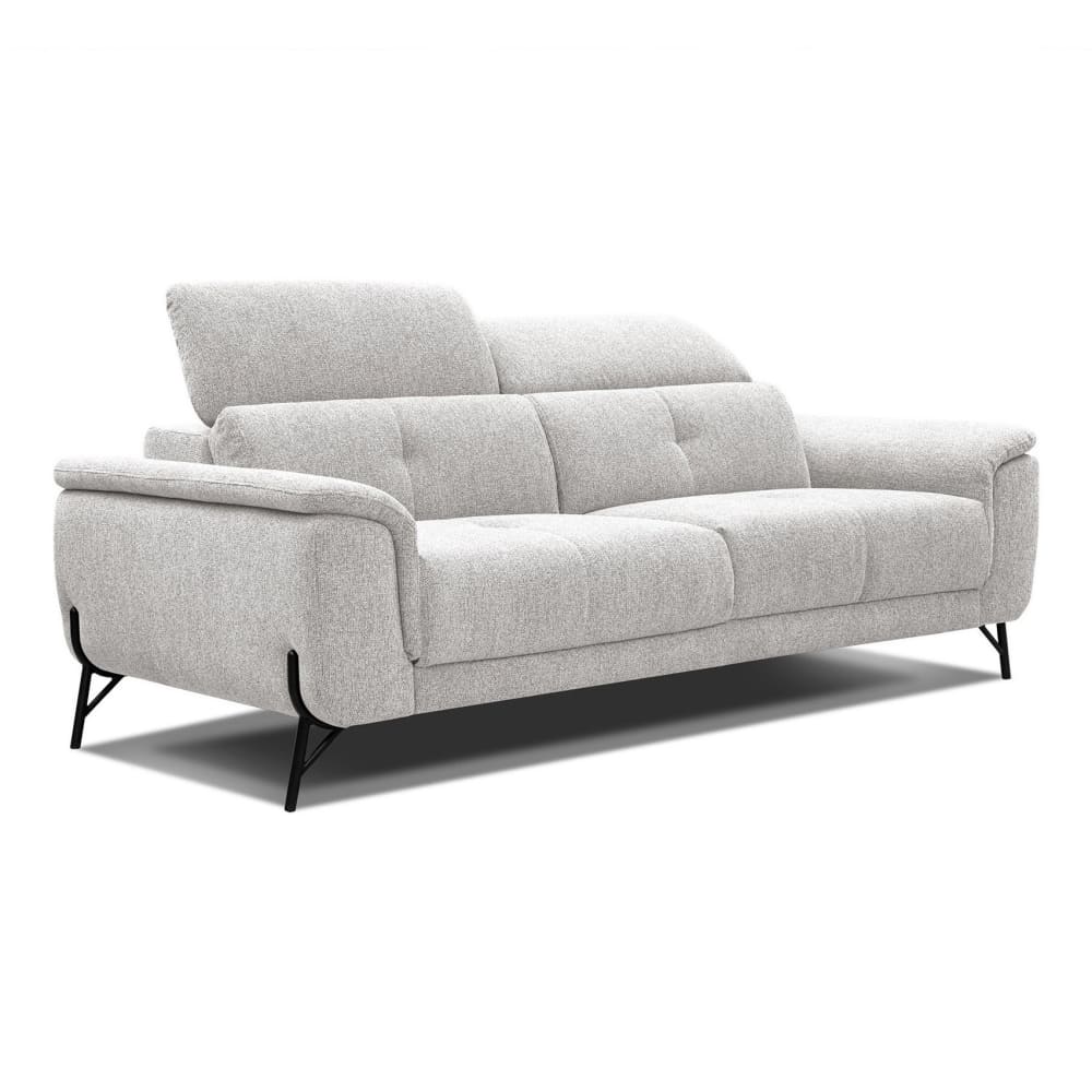 Canapé droit 3 places XXL tissu beige clair