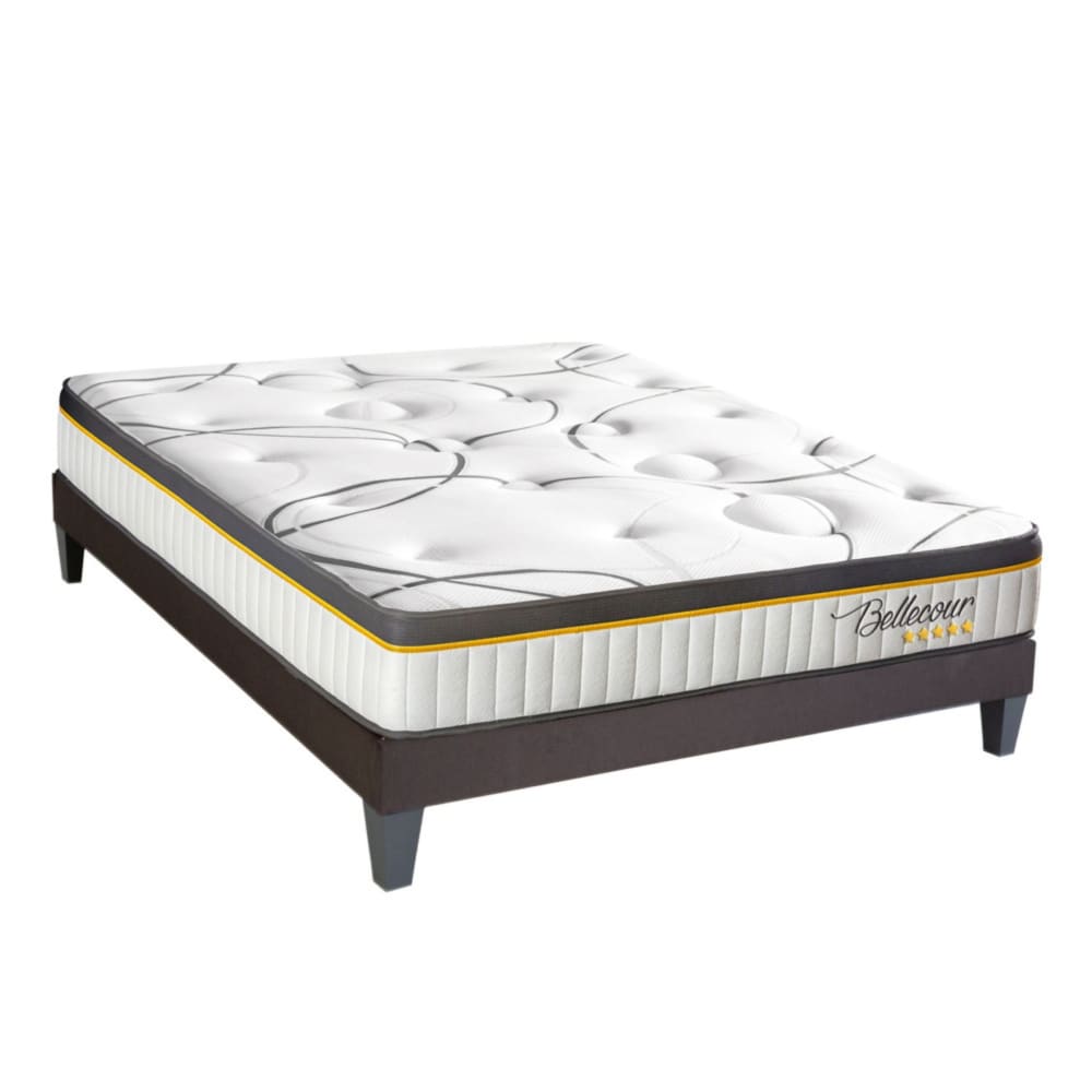 Bellecour 2.0 - matelas ressorts ensachés + sommier bois - ferme