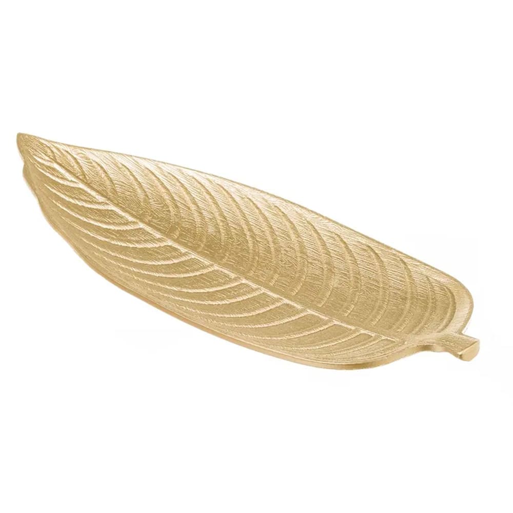 Vide poche doré feuille 45.5x18x2.5cm