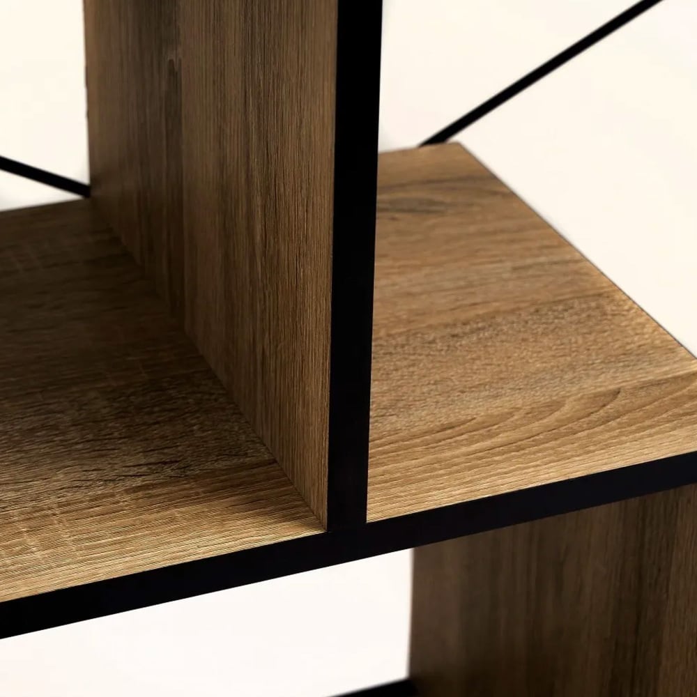 Console d'entrée en bois et métal noir 3 plateaux 80x30x80cm - Maisons du Monde