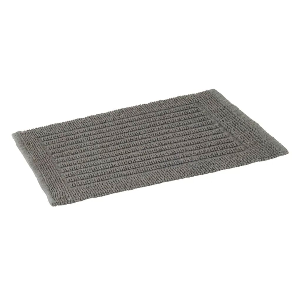 Tapis de bain 100% coton gris 60x40cm