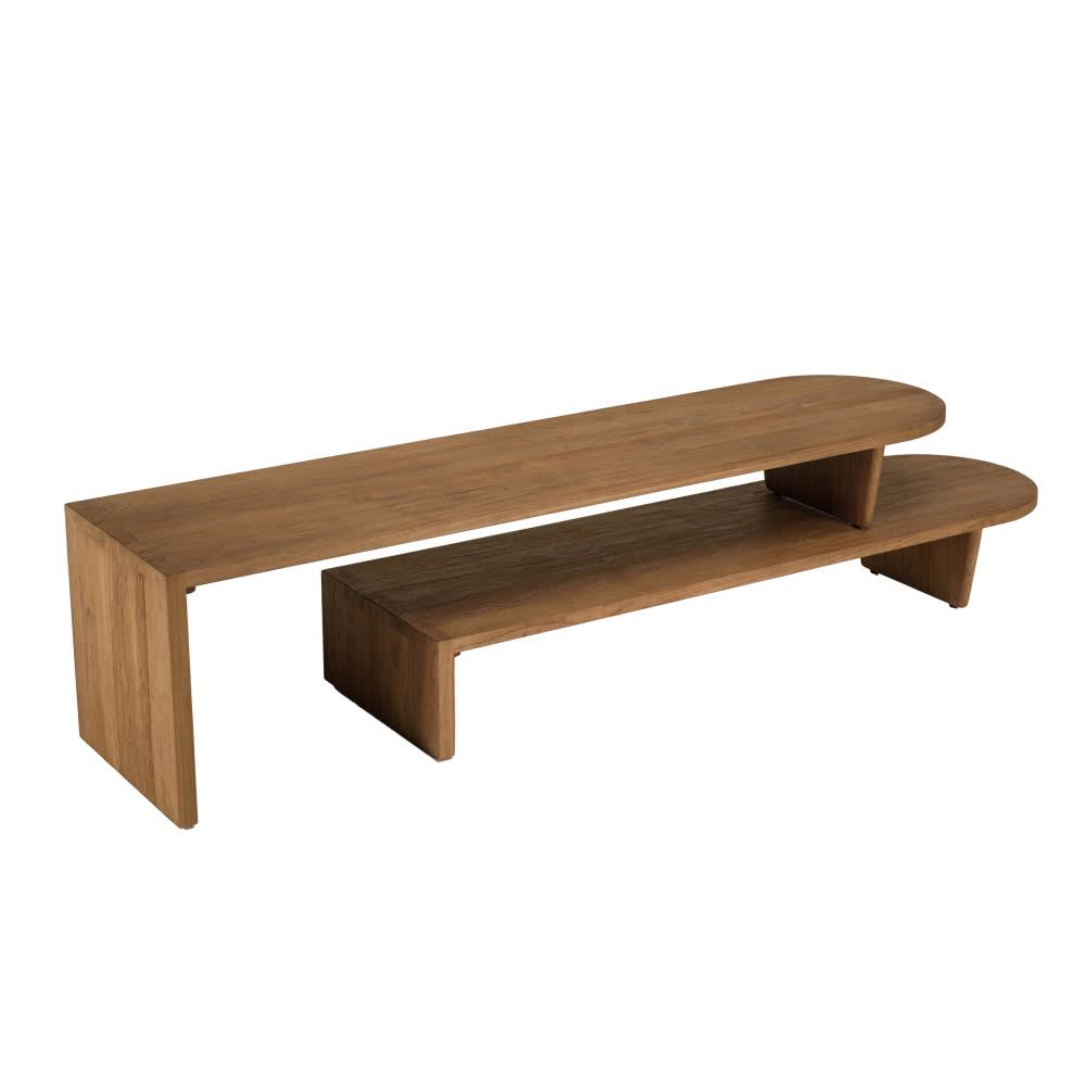 Modulares TV-Möbel aus natürlichem recyceltem Teakholz L160 -