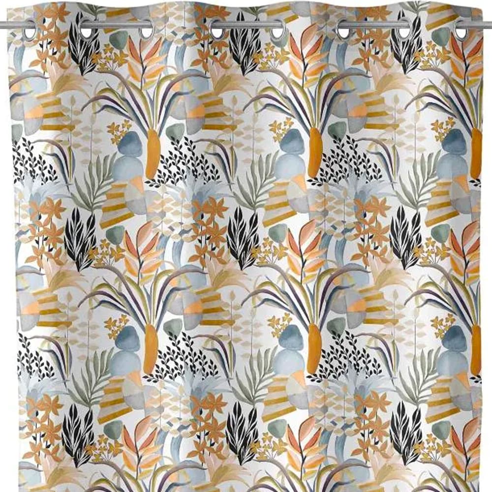 Rideau à oeillets fleuri à l'unité 140x260cm - Maisons du Monde
