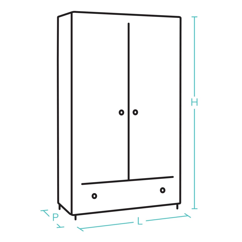 Armoire 2 portes effet bois (Galipette) - Image 2