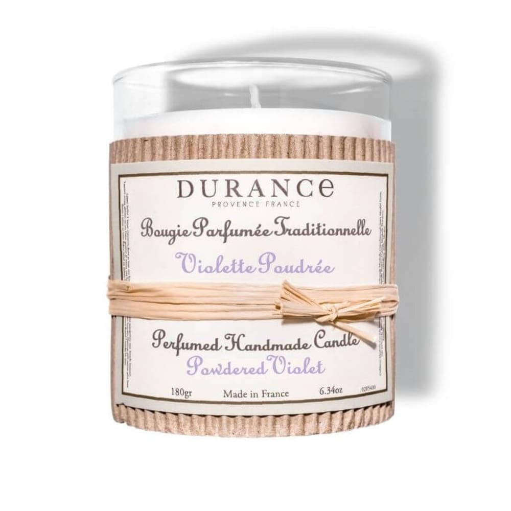 Durance Bougie parfumée violette poudrée Beige Cire