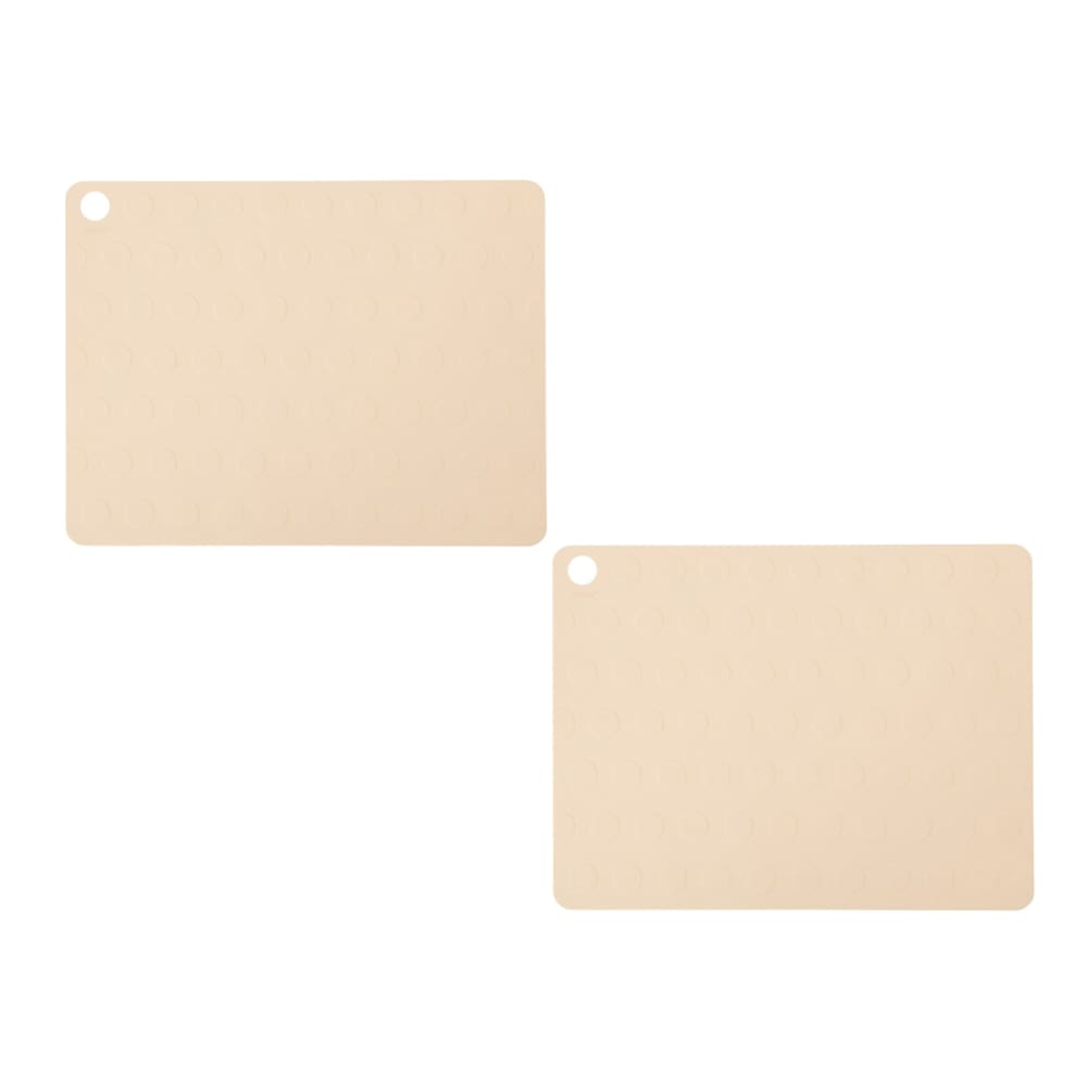 Lot de 2 sets de table marron en silicone h0,2xl45x34cm