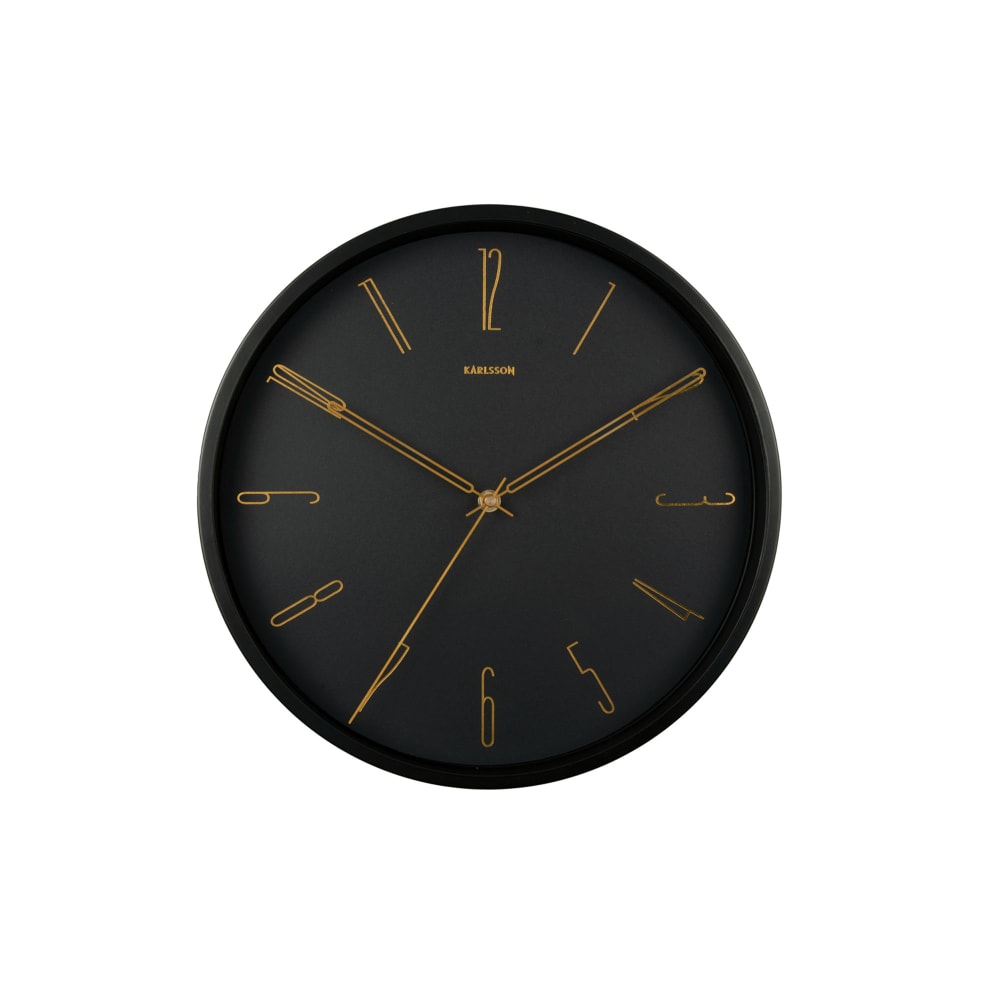 horloge murale fer noir