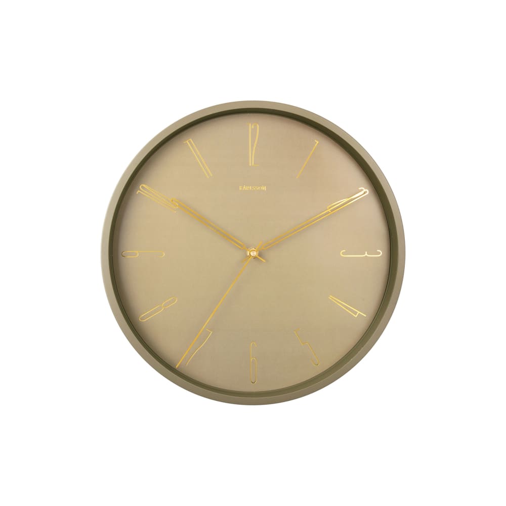 horloge murale fer vert