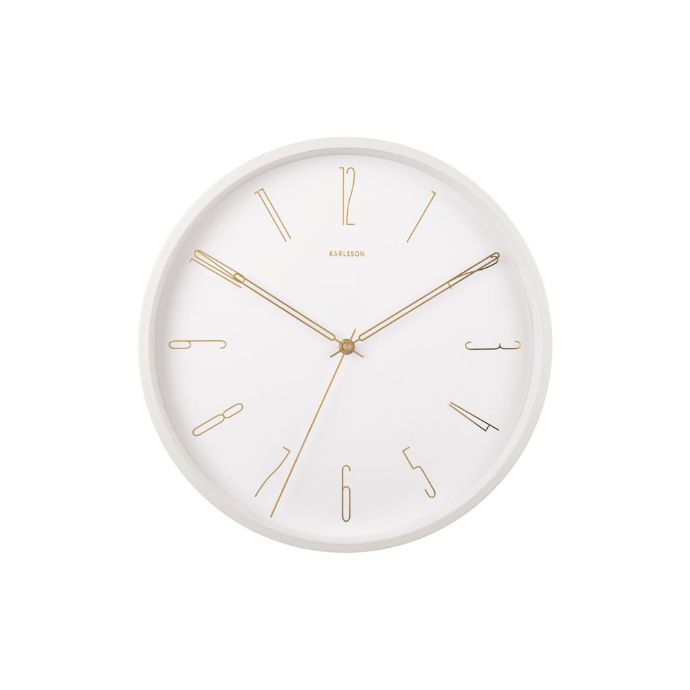 Horloge murale fer blanc Ø35cm — Beyit