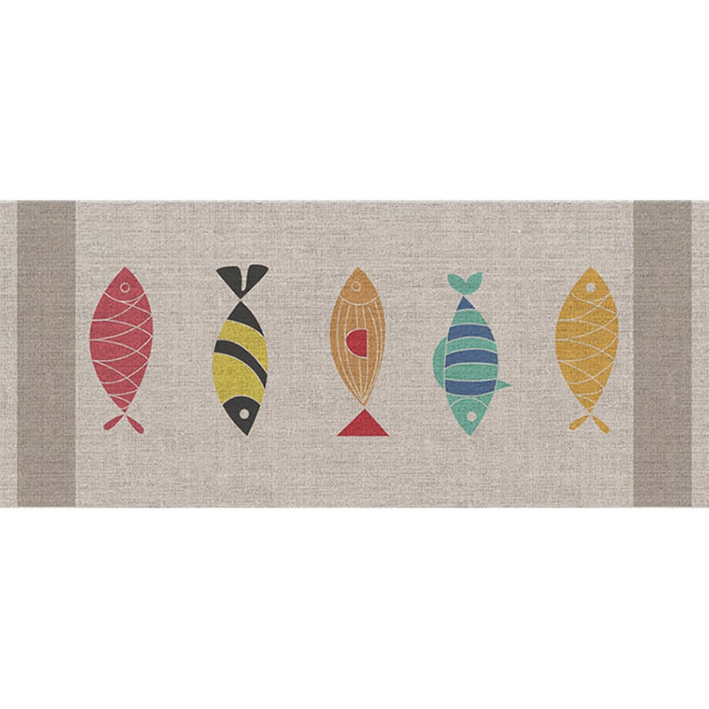 Pinted Vinylteppich Fisch 150x65cm Mehrfarbig Pvc - Polyvinlychlorid