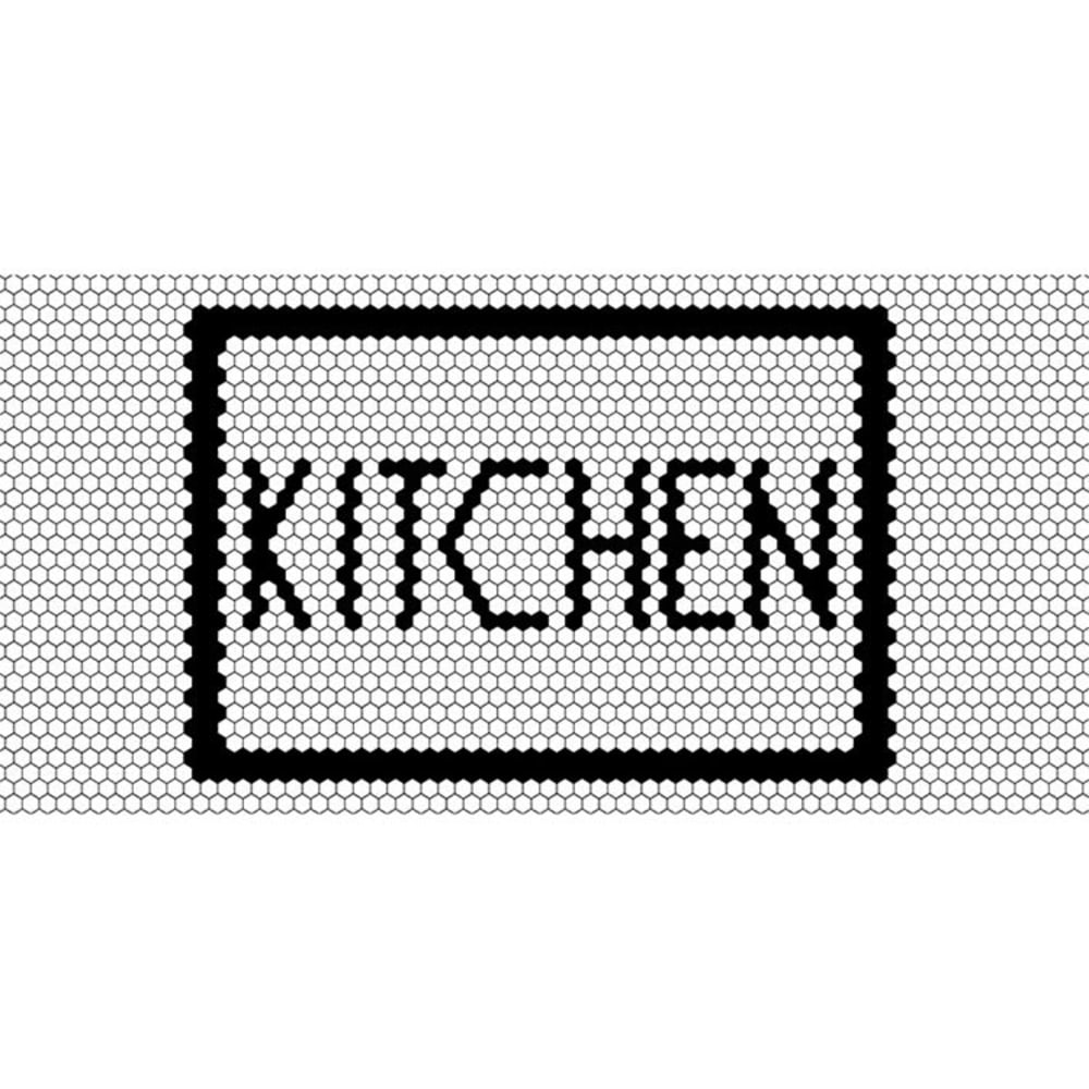 Pinted Vinylteppich kitchen 97x48cm Weiß Pvc - Polyvinlychlorid