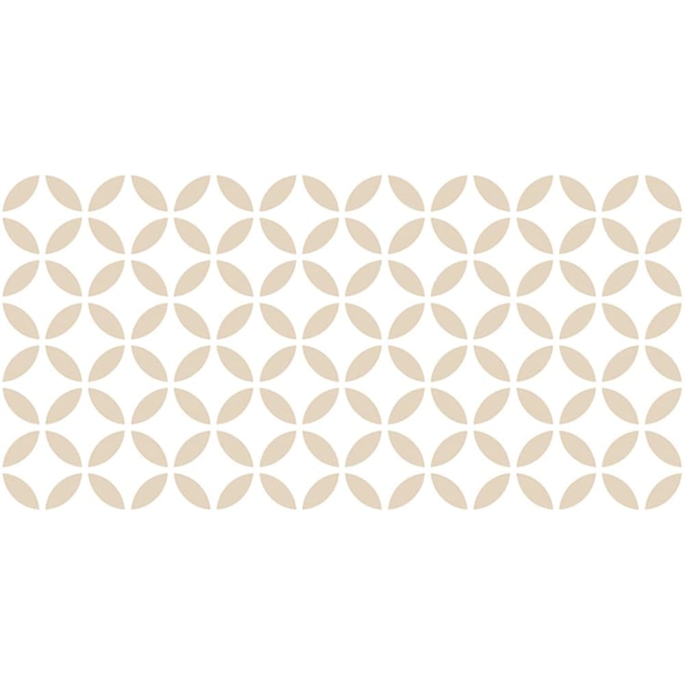 Pinted Vinylteppich mit grafischen Motiven, weiß, Grün 97x48cm Beige Pvc - Polyvinlychlorid