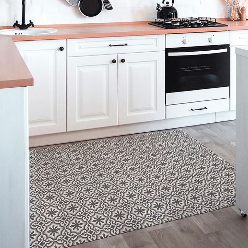 Alfombra vinílica baldosas grises 143x97cm - Maisons du Monde