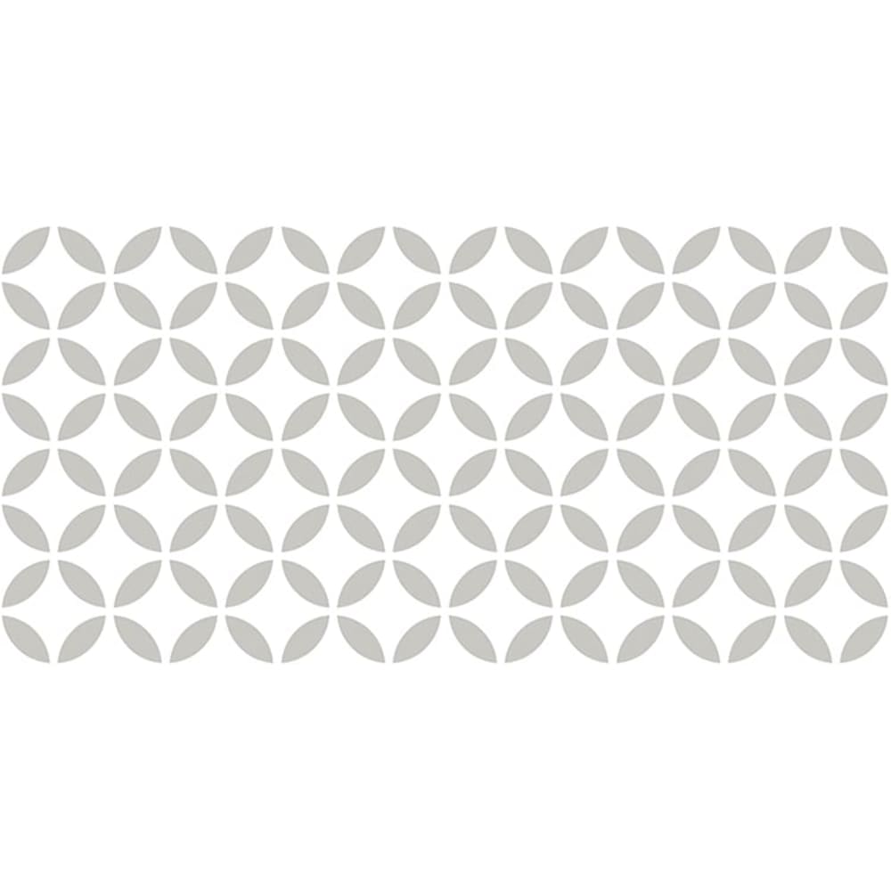 Pinted Vinylteppich mit grafischen Motiven, beige 97x48cm Grau Pvc - Polyvinlychlorid