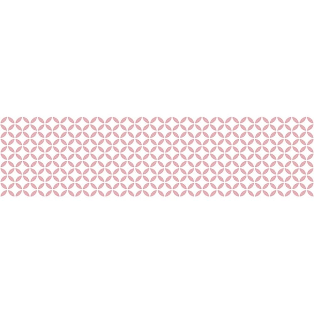 Alfombra vinílica motivos rosa 250x64cm