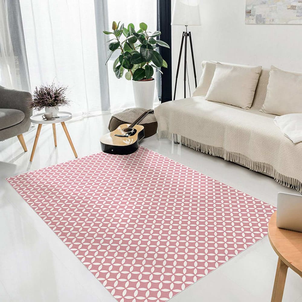 Alfombra vinílica motivos rosa 196x130cm - Maisons du Monde