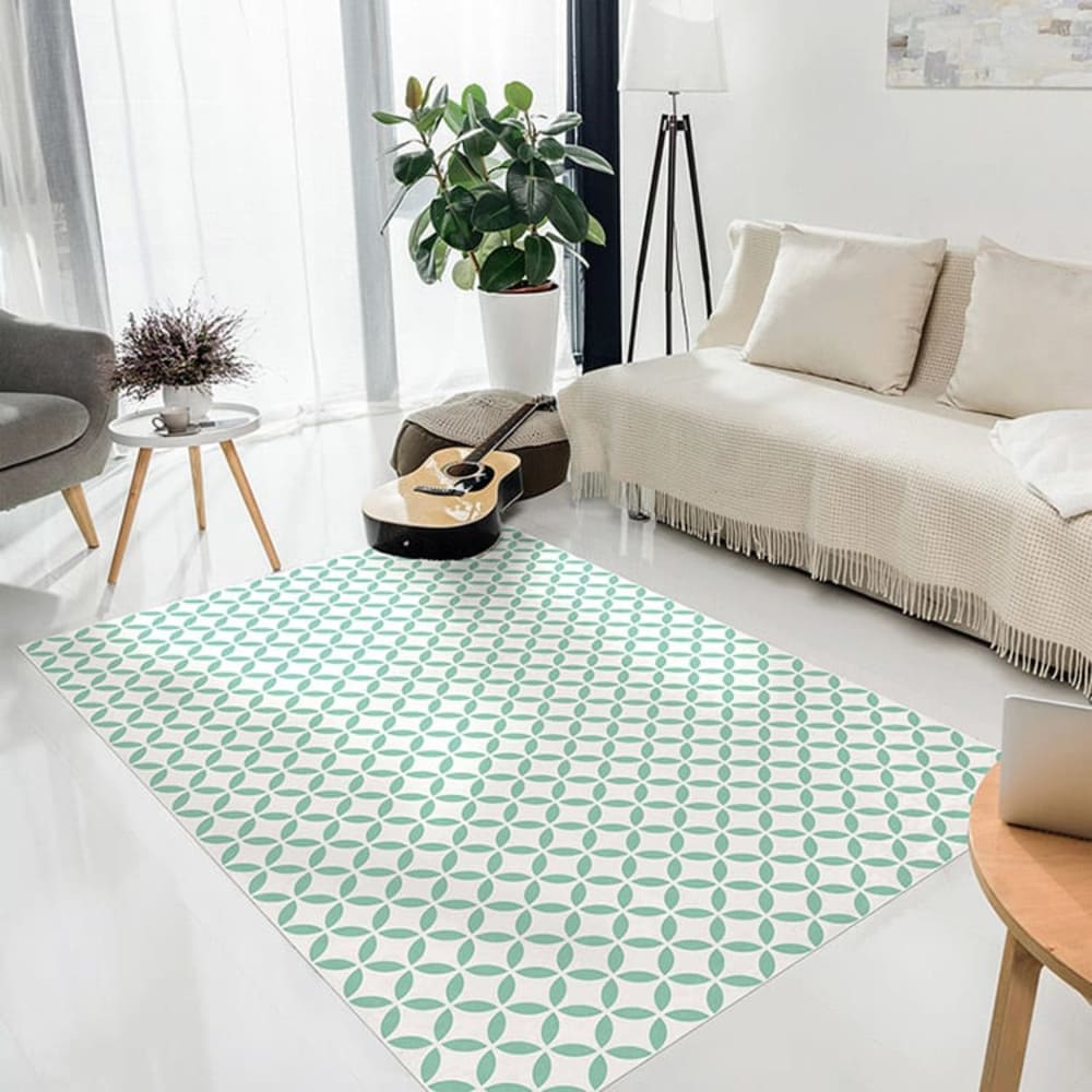 Vinylteppich mit grafischen Motiven, beige 150x65cm - Maisons Du