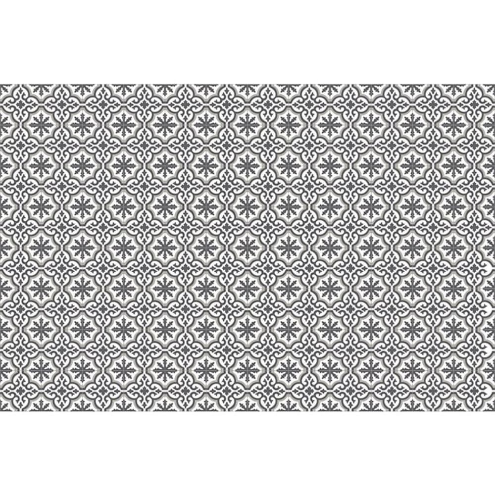 Alfombra vinílica baldosas grises 295x195cm