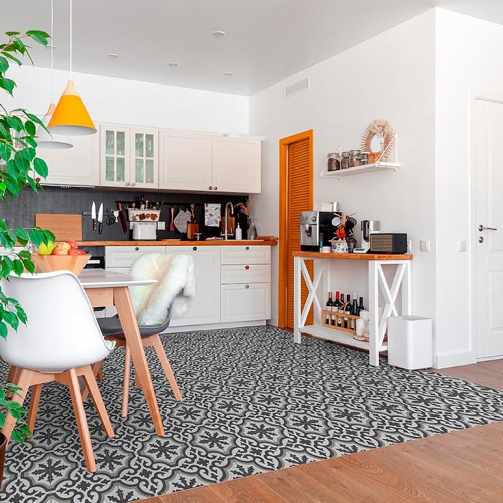 Alfombra vinílica baldosas grises 295x195cm - Maisons du Monde