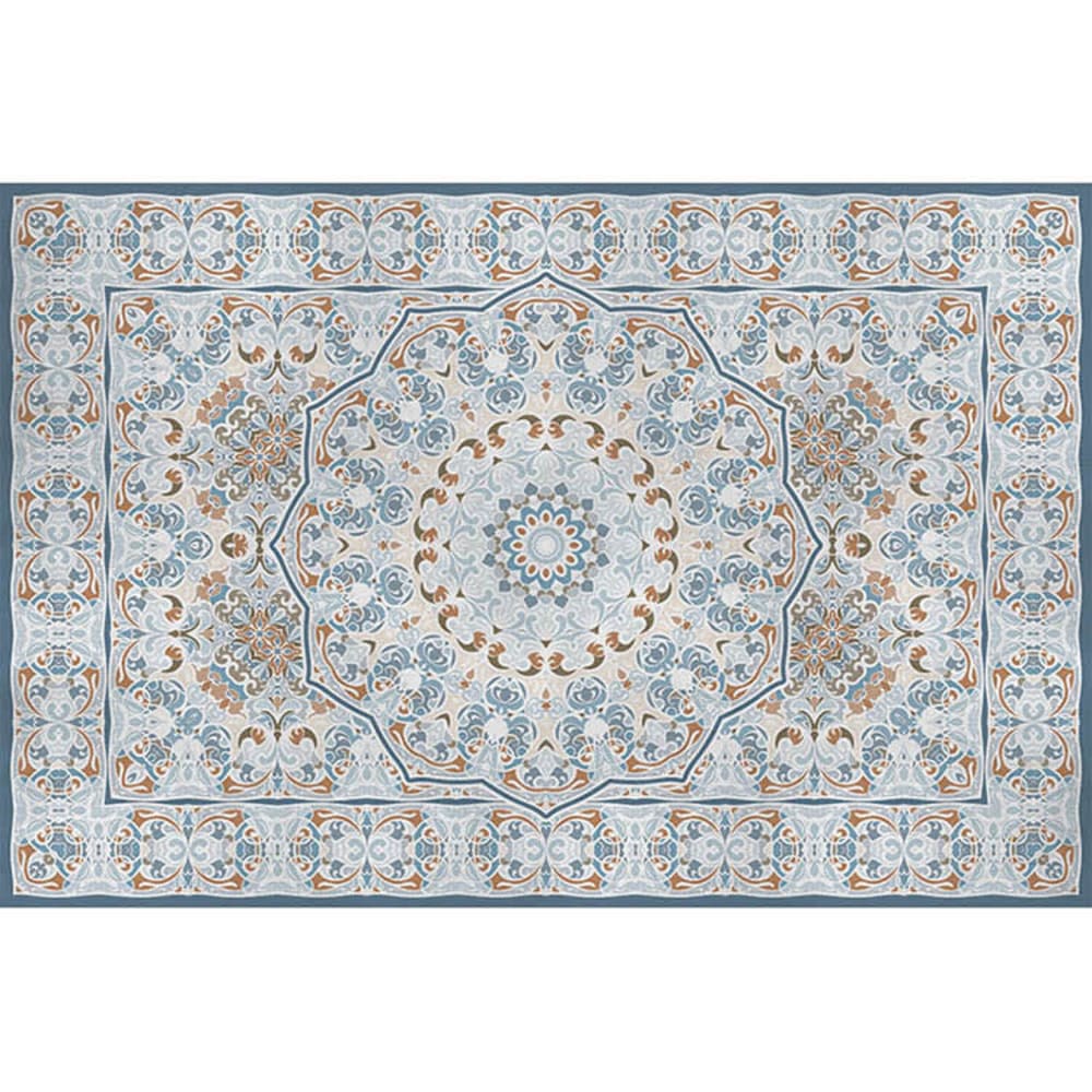 Alfombra vinílica imitación Persa gris 196x130cm