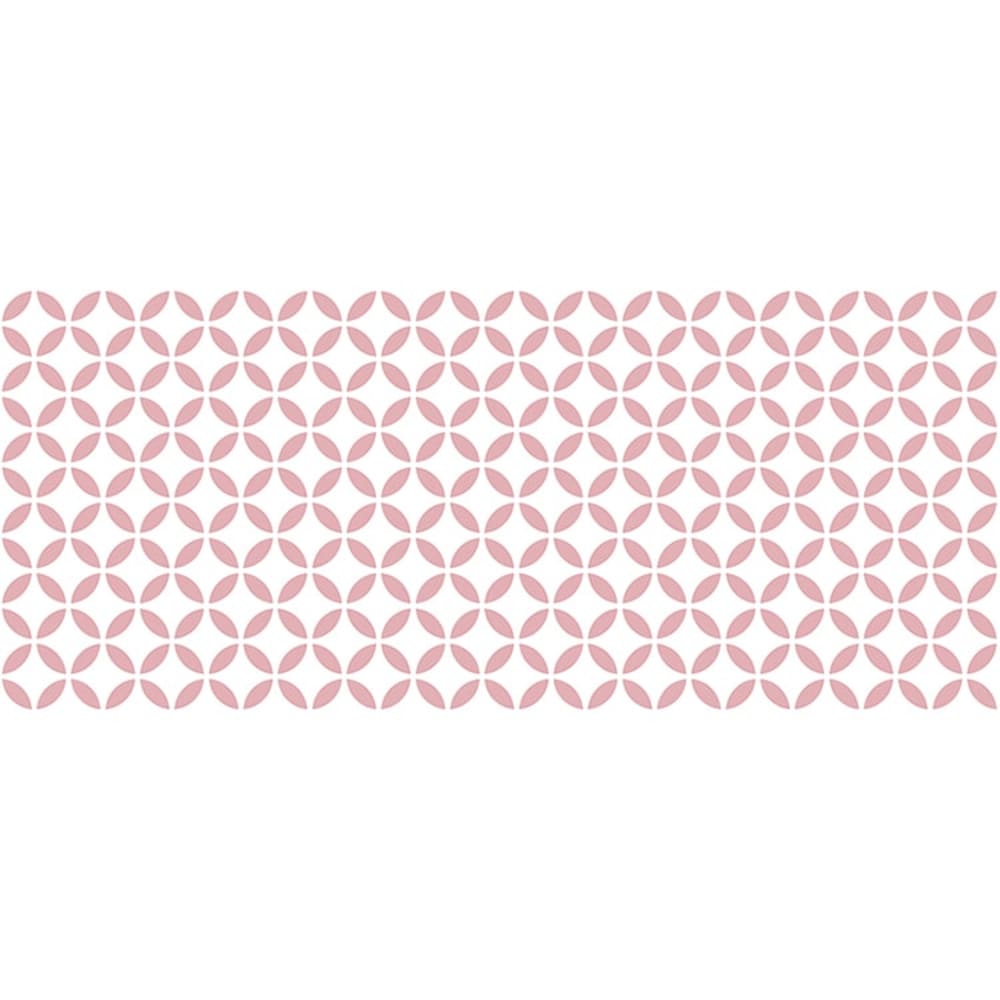 Pinted Vinylteppich mit rosa grafischen Motiven 175x74cm - Pvc - Polyvinlychlorid