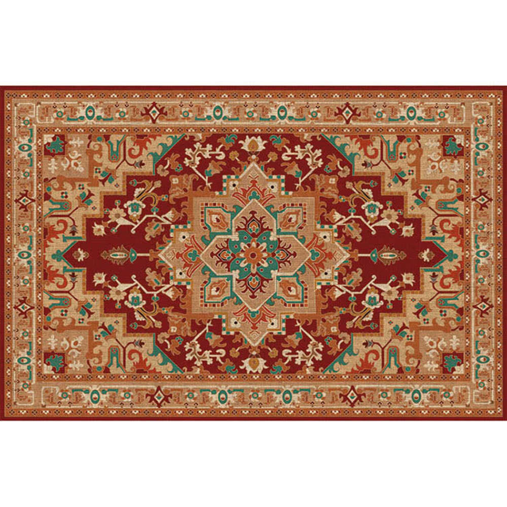 Alfombra vinílica imitación Persa roja 295x195cm